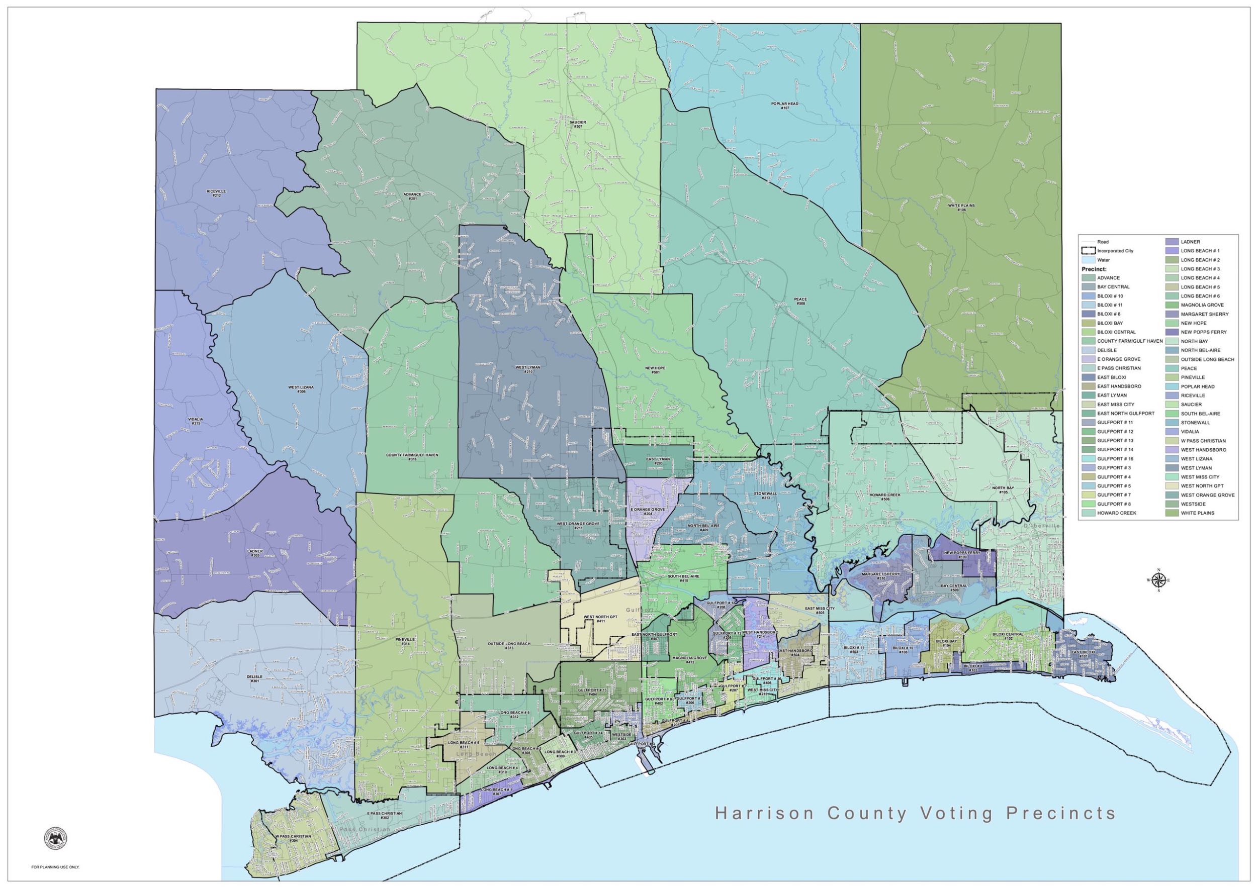 HARRISON COUNTY Mississippi Voting Precincts